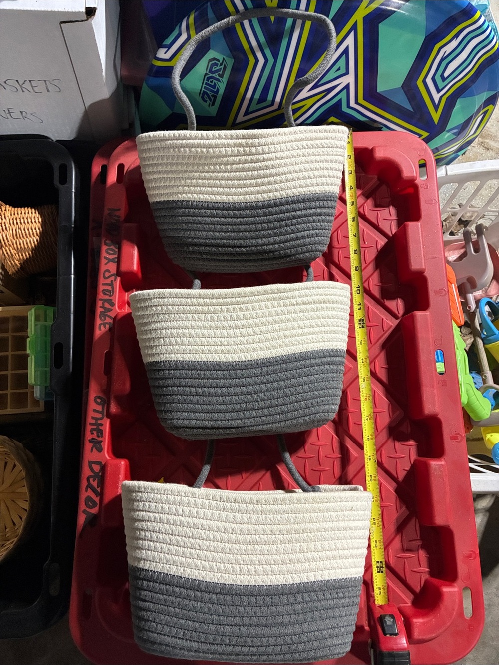 Hanging Woven Storage Baskets